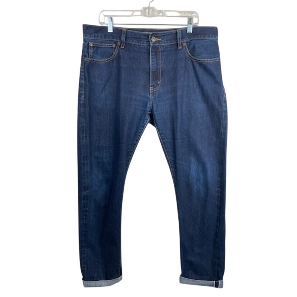 J Crew- Men's Driggs Slim Fit Dark Wash Red Line Selvedge Jeans